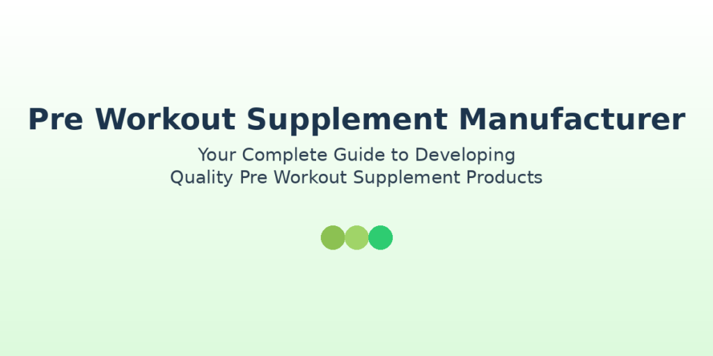 pre workout supplement manufacturer graphic